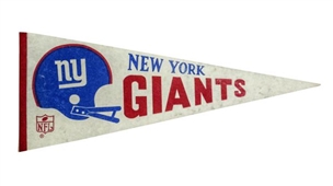New York Giants 1970s Vintage Felt 30-inch NFL Pennant